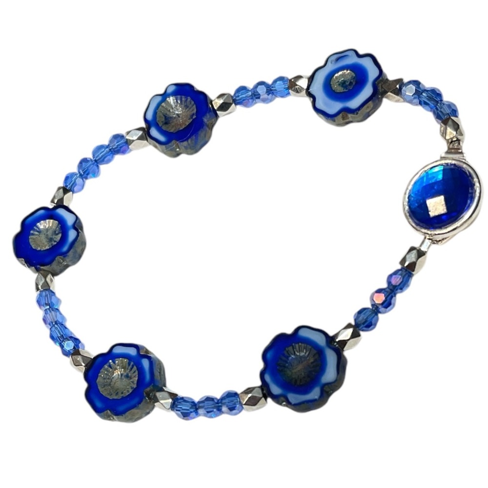 Artisan Made Czech Glass Beads & Czech Crystals Bracelet - Picture 2 of 3